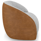 Poltrona Decorativa Giratória Angelina M03 Couríssimo Whisky