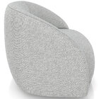 Poltrona Decorativa Giratória Angelina M03 Linho Cinza Claro