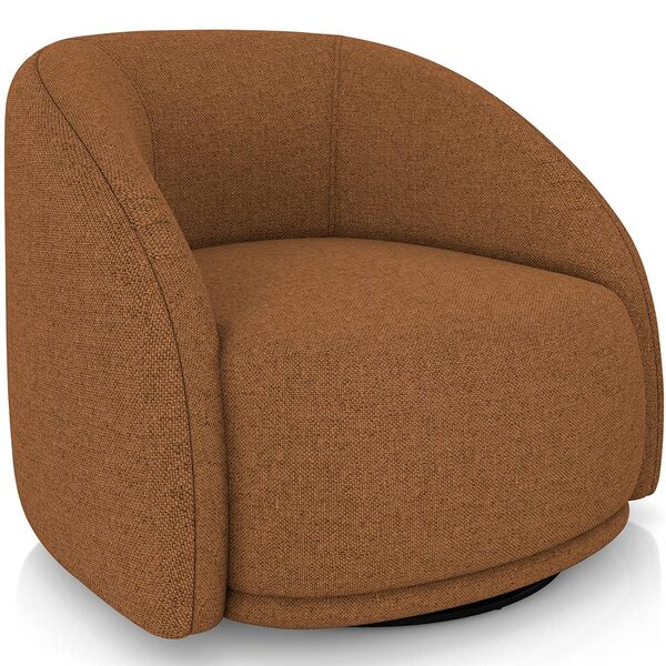 Poltrona Decorativa Giratória Angelina M03 Linho Telha - Lyam