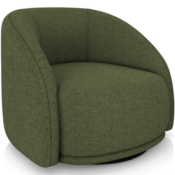 Poltrona Decorativa Giratória Angelina M03 Linho Verde - Lyam