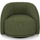 Poltrona Decorativa Giratória Angelina M03 Linho Verde - Lyam