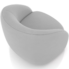 Poltrona Decorativa Giratória Angelina M03 Veludo Cinza - Lya