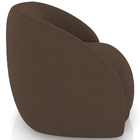 Poltrona Decorativa Giratória Angelina M03 Veludo Marrom - Ly