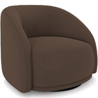 Poltrona Decorativa Giratória Angelina M03 Veludo Marrom - Ly