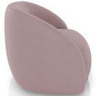 Poltrona Decorativa Giratória Angelina M03 Veludo Rosê - Lyam