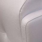 Poltrona Decorativa Giratória Azaléia De Couro Branco