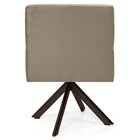 Poltrona Decorativa Giratória Base Eiffel Chocolate Angel Vel