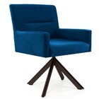 Poltrona Decorativa Giratória Base Eiffel Chocolate Angel Vel