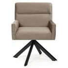 Poltrona Decorativa Giratória Base Eiffel Preto Angel B-68 Ve