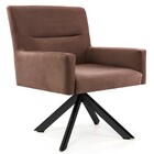 Poltrona Decorativa Giratória Base Eiffel Preto Angel Veludo