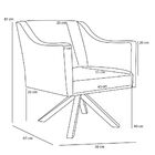 Poltrona Decorativa Giratória Base Giromad Beta Veludo Cinza