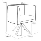 Poltrona Decorativa Giratória Base Giromad Madeira Betina C-2