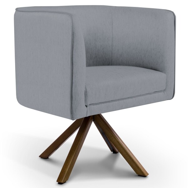 Poltrona Decorativa Giratória Base Giromad Madeira Betina C-4