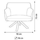 Poltrona Decorativa Giratória Base Giromad Madeira Jade B-262