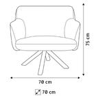 Poltrona Decorativa Giratória Base Giromad Madeira Jade C-03