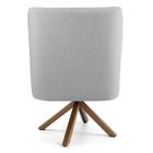 Poltrona Decorativa Giratória Base Giromad Madeira Pérsia C-3