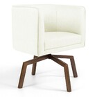 Poltrona Decorativa Giratória Base Ka Betina D02 Corano Bege