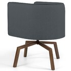 Poltrona Decorativa Giratória Base Ka Betina D02 Corano Cinza