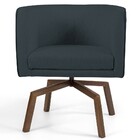 Poltrona Decorativa Giratória Base Ka Betina D02 Linho Chumbo