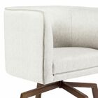 Poltrona Decorativa Giratória Base Ka Betina D02 Linho Creme
