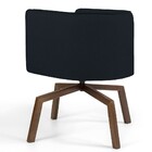 Poltrona Decorativa Giratória Base Ka Betina D02 Veludo Preto