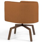 Poltrona Decorativa Giratória Base Ka Betina D02 Veludo Telha