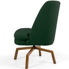 Poltrona Decorativa Giratória Base Ka Castanho Pérsia D02 Lin