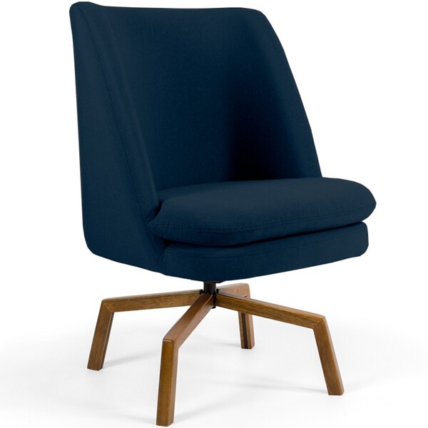 Poltrona Decorativa Giratória Base Ka Castanho Pérsia D02 Vel