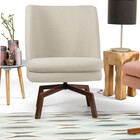 Poltrona Decorativa Giratória Base Ka Castanho Pérsia D02 Vel