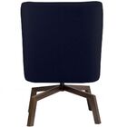 Poltrona Decorativa Giratória Base Ka Pérsia D02 Veludo Azul