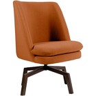 Poltrona Decorativa Giratória Base Ka Pérsia D02 Veludo Telha