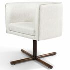 Poltrona Decorativa Giratória Base X Betina D02 Linho Creme A