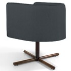 Poltrona Decorativa Giratória Base X Betina D02 Veludo Cinza