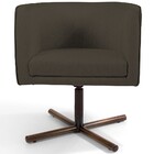 Poltrona Decorativa Giratória Base X Betina D02 Veludo Marrom