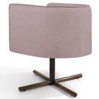 Poltrona Decorativa Giratória Base X Betina D02 Veludo Rosê D