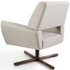 Poltrona Decorativa Giratória Base X Melli D02 Algodão Bege C