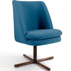 Poltrona Decorativa Giratória Base X Pérsia D02 Veludo Azul C