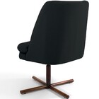 Poltrona Decorativa Giratória Base X Pérsia D02 Veludo Preto