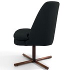 Poltrona Decorativa Giratória Base X Pérsia D02 Veludo Preto