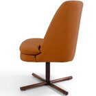 Poltrona Decorativa Giratória Base X Pérsia D02 Veludo Telha