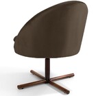 Poltrona Decorativa Giratória Base X Rafa D02 Veludo Marrom C