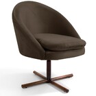 Poltrona Decorativa Giratória Base X Rafa D02 Veludo Marrom C
