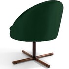 Poltrona Decorativa Giratória Base X Rafa D02 Veludo Verde D-