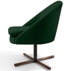 Poltrona Decorativa Giratória Base X Rafa D02 Veludo Verde D-