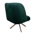 Poltrona Decorativa Giratória Champagne Dortmund Veludo Esmer