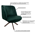Poltrona Decorativa Giratória Chocolate Dortmund Veludo Esmer