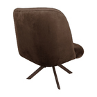 Poltrona Decorativa Giratória Chocolate Dortmund Veludo Marro