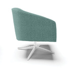 Poltrona Decorativa Giratória Cromada Kit 2 Stella Bouclê D03