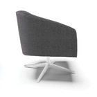 Poltrona Decorativa Giratória Cromada Kit 2 Stella Bouclê D03