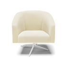 Poltrona Decorativa Giratória Cromada Kit 2 Stella Cotelê Int